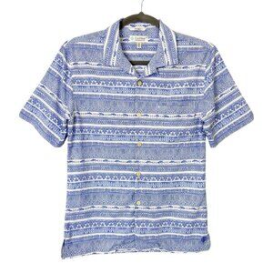 Coolibar‎ UPF Shirt Men’s Size Small Blue Fish Button Down
